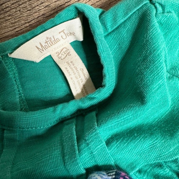 MATILDA JANE Under The Leaves Fall 2018 Green Purple Swing Top Dress 6-12mo - Picture 3 of 10